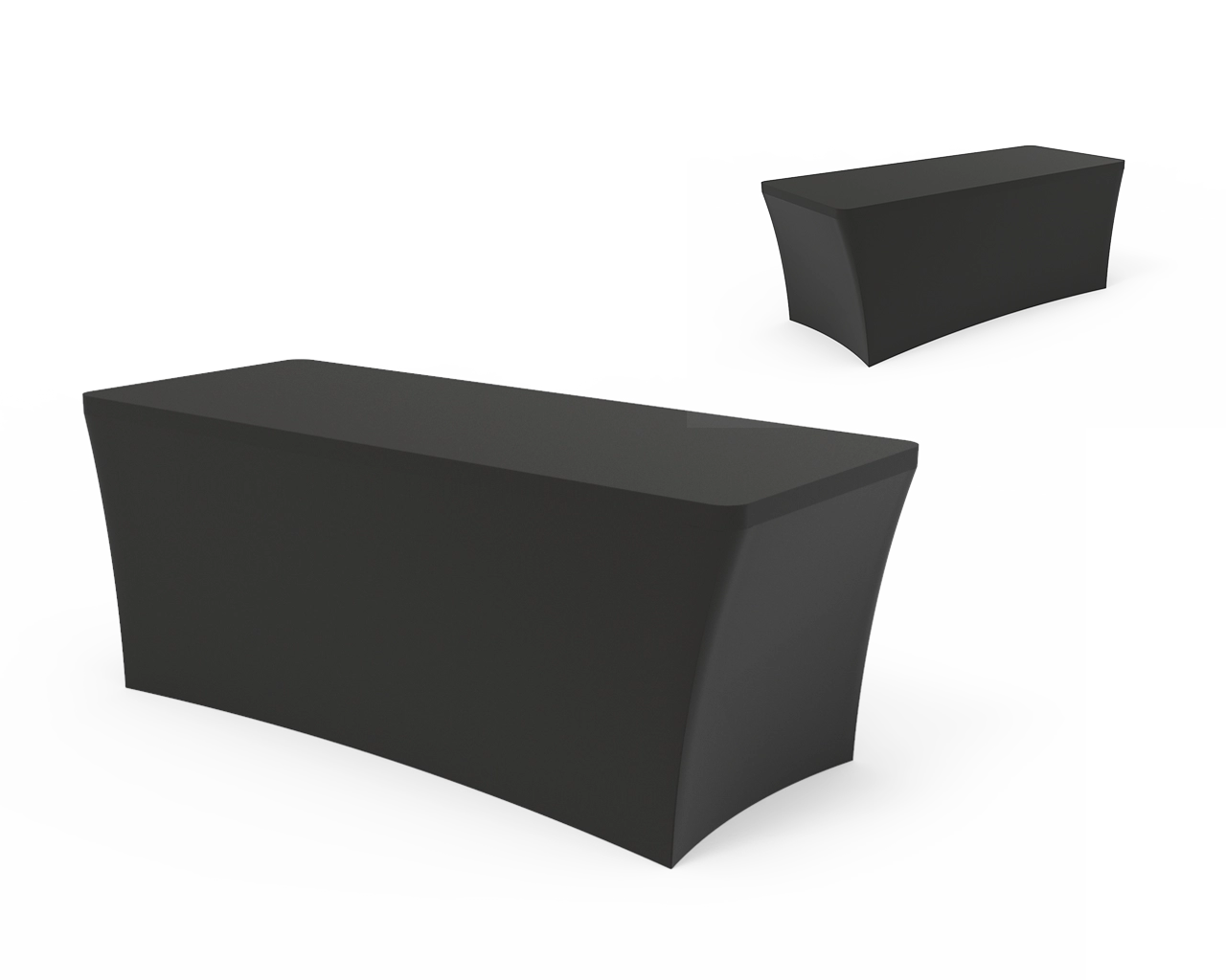 Solid Black Stretch Table Cover